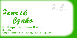 henrik czako business card